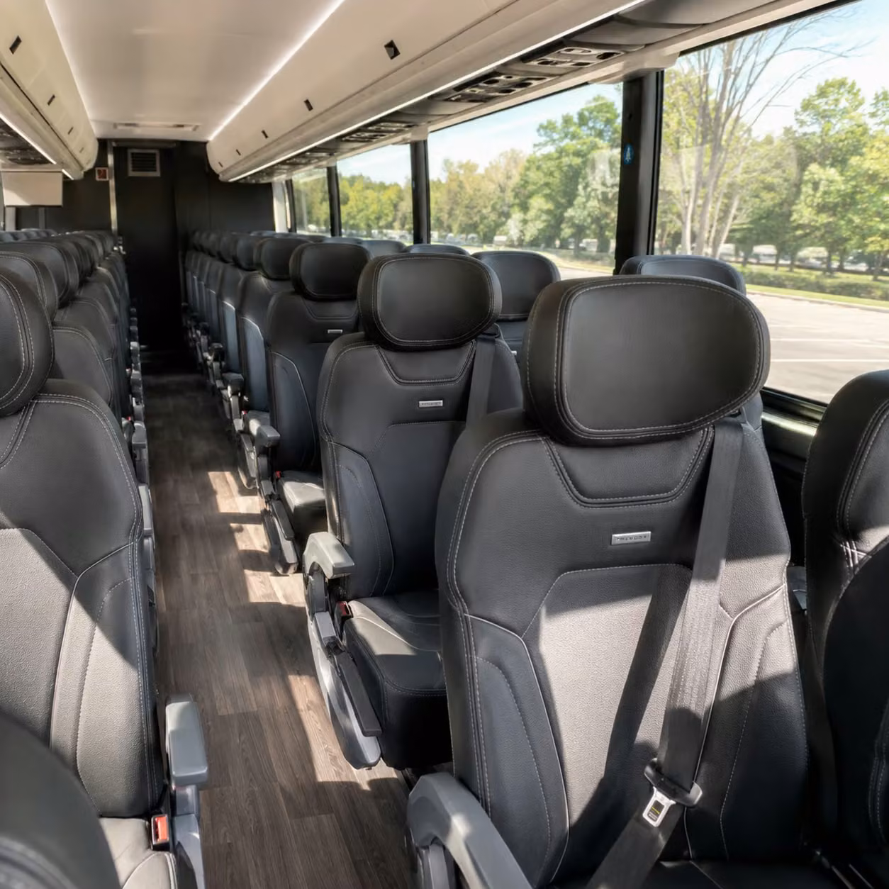 boca raton charter bus interior