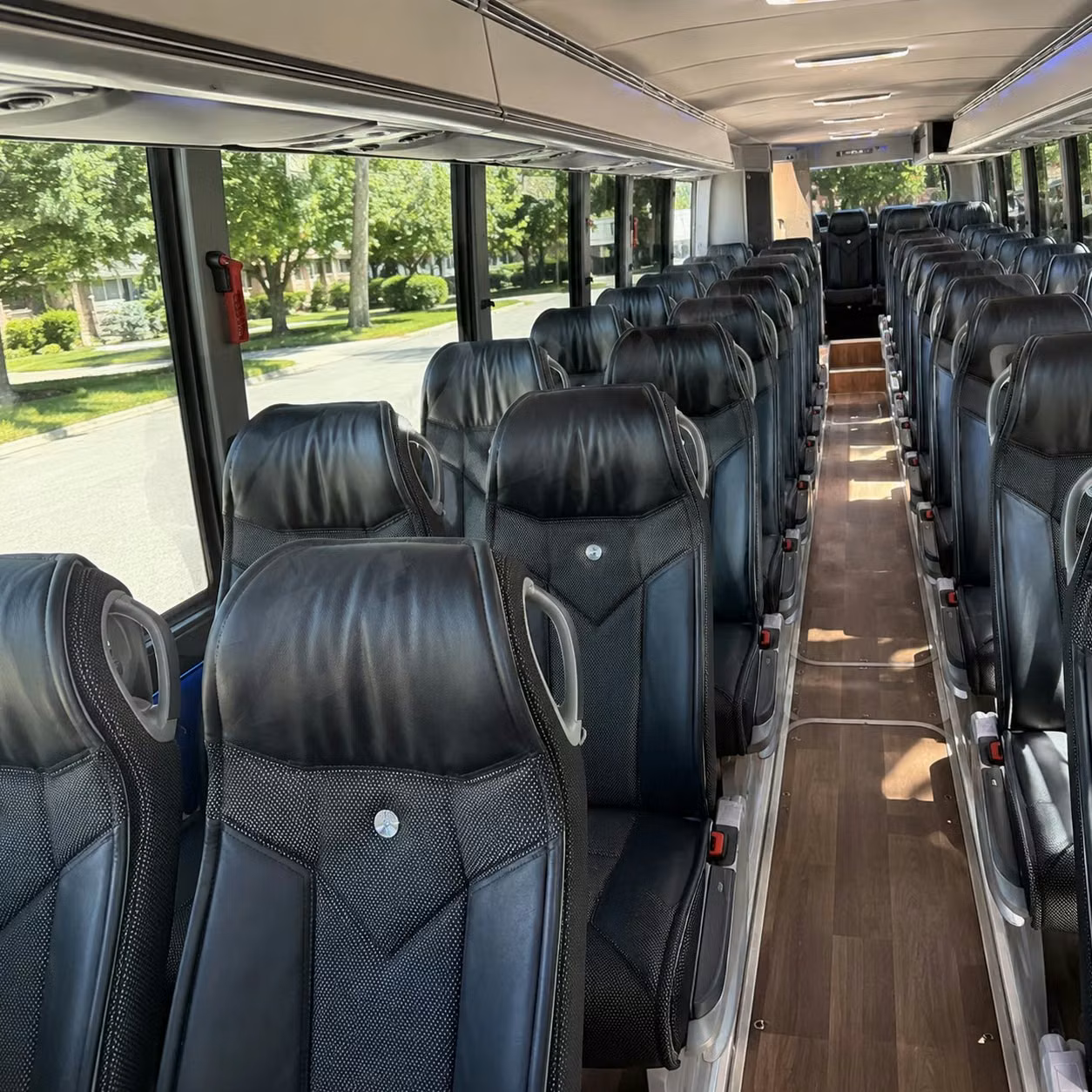 boca raton charter bus rental interior